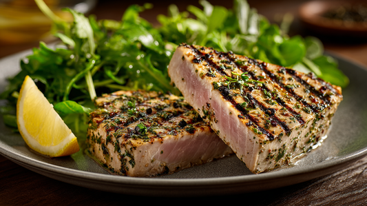 Garlic & Herb Grilled Tuna Steaks Recipe