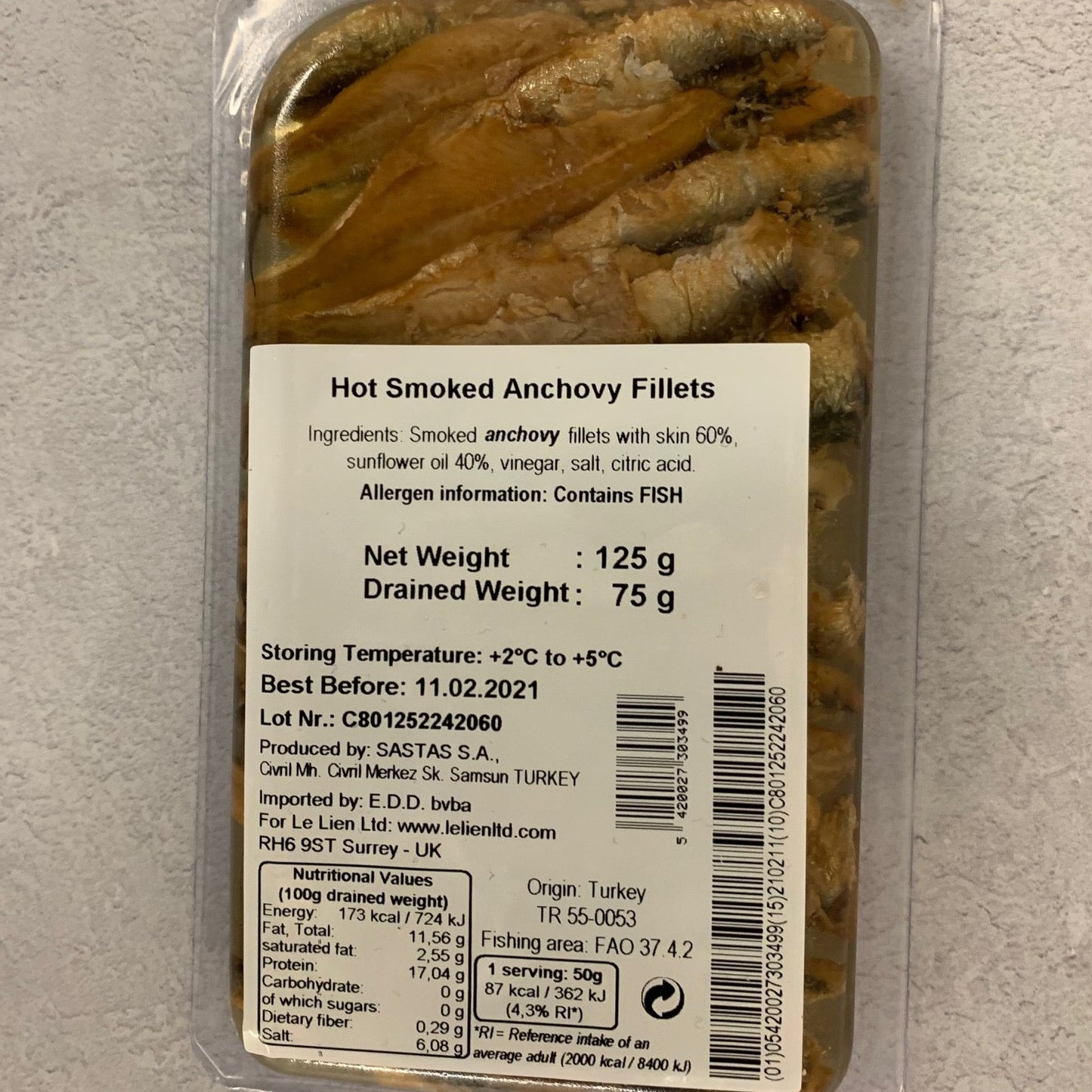Hot Smoked Anchovy Fillets