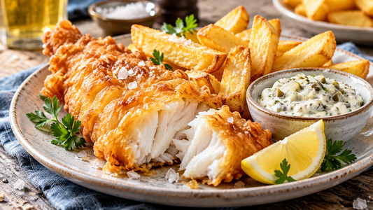Crispy Battered Cod & Homemade Chips