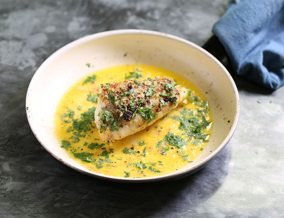 Monkfish with Lemongrass and Lemon Dressing