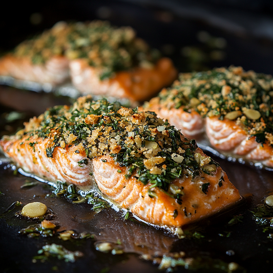 Baked Salmon with Herb Crust