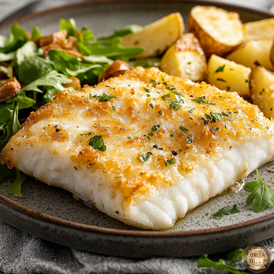 Herb-Crusted Baked Haddock