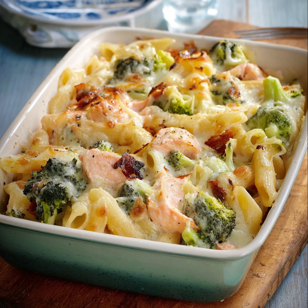 Salmon and Broccoli Pasta Bake Recipe